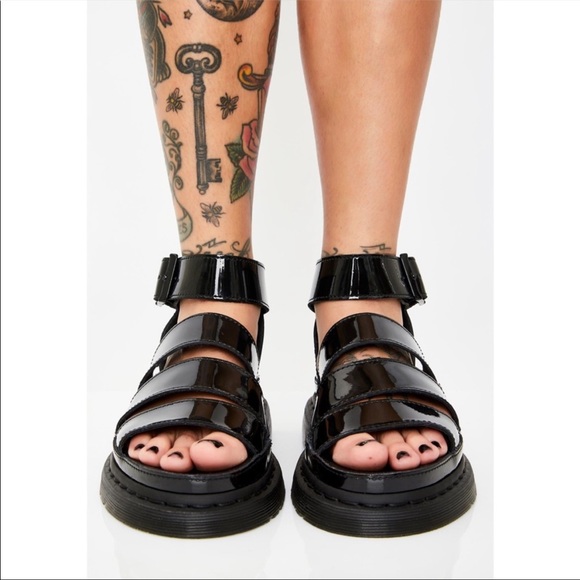 clarissa ii patent leather strap sandals